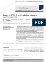 Impact of COVID-19 On UK Radiology Training: A Questionnaire Study