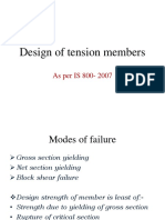 Tension Member Design IS 800