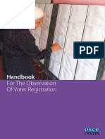 Handbook: For The Observation of Voter Registration