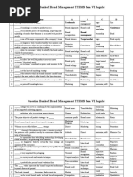 Question Bank of Brand Management TYBMS Sem VI Regular