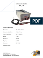 Ultrasonic-Cutter YPQ-40: Technical Information