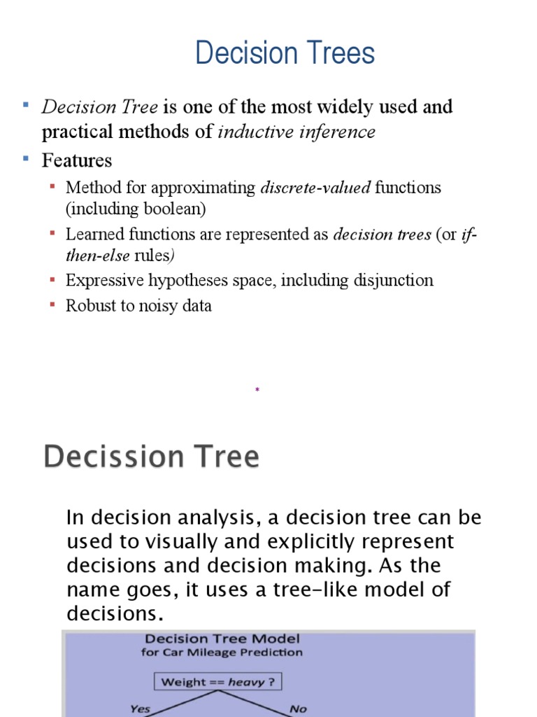 Decision Trees: Decision Tree Is One of The Most Widely Used and | PDF ...