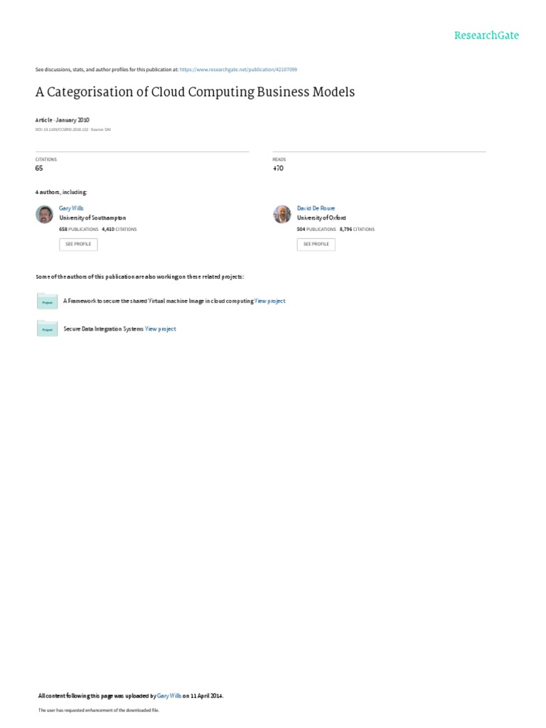 Cloud Computing Business Model Types | PDF | Business Model | Cloud ...