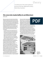 On Concrete Materiality in Architecture