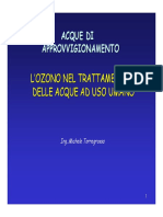 L'ozono Nel Trattamento Delle Acque Ad Uso Umano