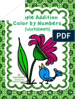 SimpleAdditionColorbyNumbersworksheets