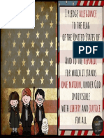 Harry Potter Themed Classroom Pledgeof Allegiance Poster