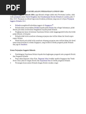 Latar Belakang Perjanjian London 1824 Pdf