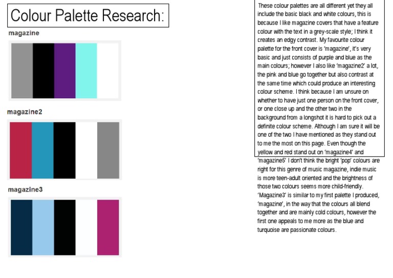 Colour Palette Research | PDF