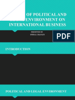 Impact of Political and Legal Environment On International Business