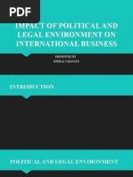 Impact of Political and Legal Environment On International Business