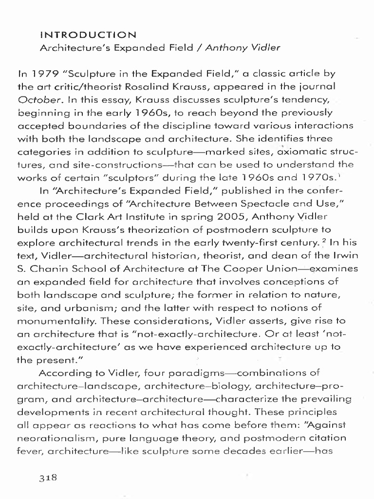 Architecture's Expanded Field Explained | PDF | Modernism | Paintings