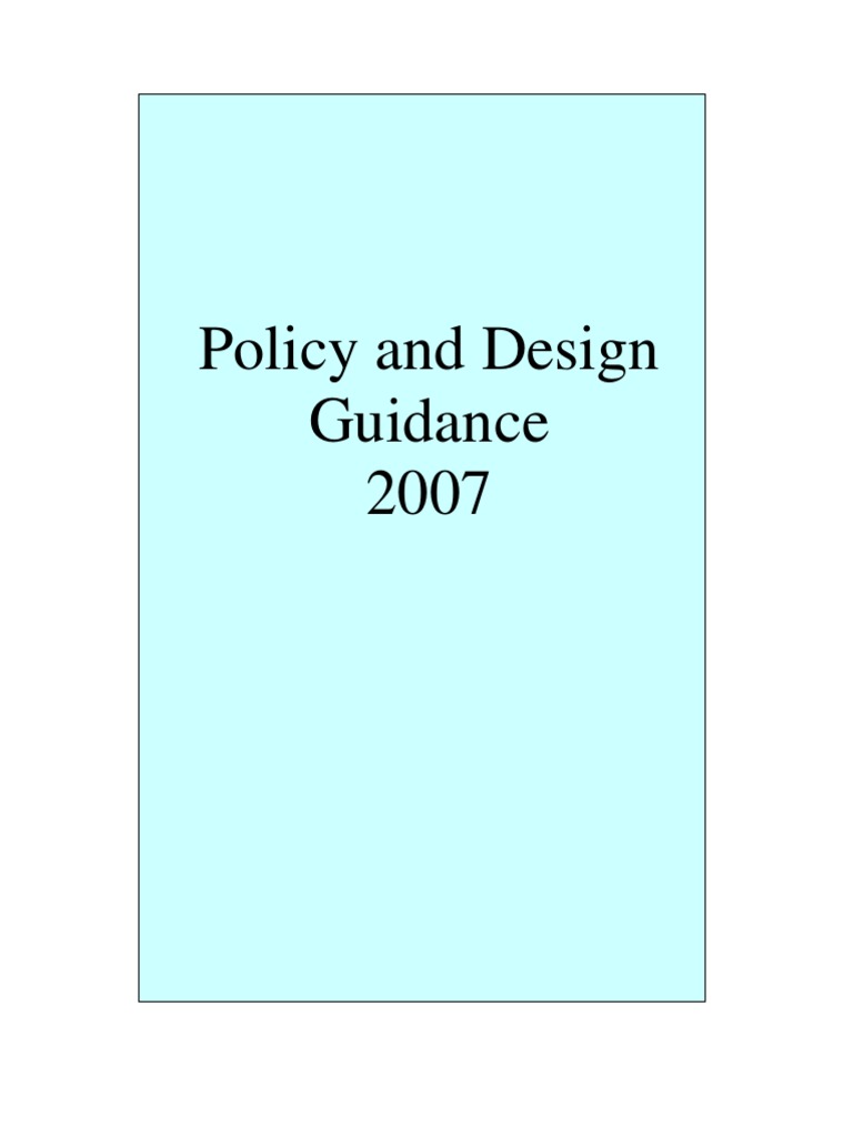 Policy & Design Guidelines - 2007 | PDF