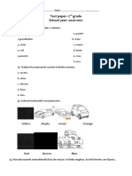 Test Paper-2 Grade School Year: 2020-2021