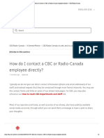 How Do I Contact A CBC or Radio-Canada Employee Directly - CBC - Radio-Canada PDF