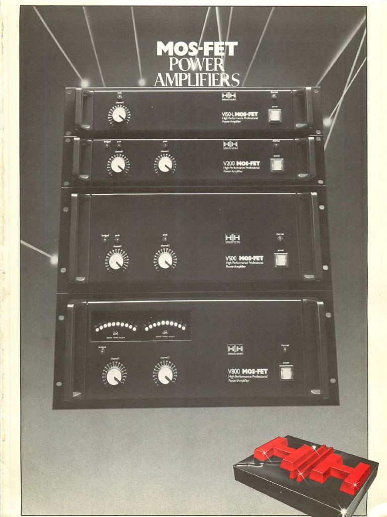 HH electronic パワーアンプ VX-200 MOS-FET HH Electronic VX-200 Mosfet studio power amp amplifier