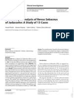 Dermoscopic Analysis of Nevus Sebaceus of Jadassohn: A Study of 13 Cases