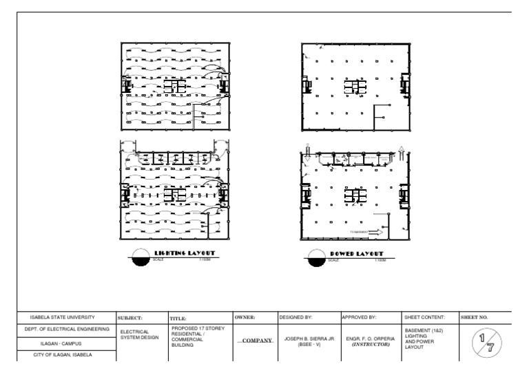 Lighting and Power Layout Plan | PDF | Engineering | Science