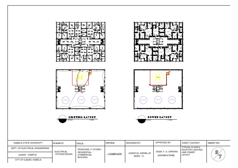 Lighting Layout Power Layout: - Company | PDF | Room | Interior Design