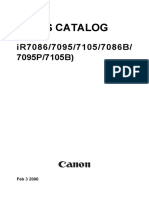 Parts Catalog: iR7086/7095/7105/7086B/ 7095P/7105B)