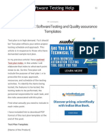 Test Plan Sample: Softwaretesting and Quality Assurance Templates