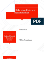 Special Education Roles and Responsibilities