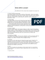 Appendix 2: Roles Within A Project: Project Management Handbook, Version 1.1