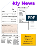 Sermon:: Exalted Among The Nations Psalm 46:10-11, Matthew 6: 9-15