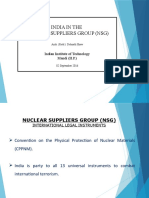 India in The Nuclear Suppliers Group (NSG) : Indian Institute of Technology Mandi (H.P.)