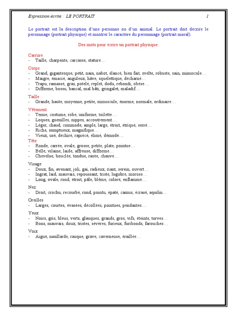 Le Portrait | PDF