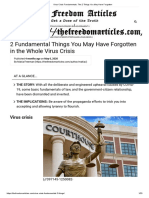 Virus Crisis Fundamentals - The 2 Things You May Have Forgotten - 06-05-2020 - Makia Freeman - The Freedomarticles PDF