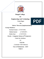 Term Paper On Design and Algorithm