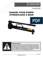 Manuel Pour Pompe Hydraulique À Main: Important