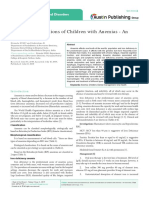 Dental Considerations of Children With Anemias - An: Journal of Dentistry & Oral Disorders