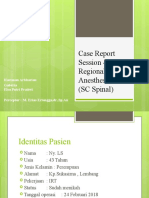 Case Report Session - Regional Anesthesia