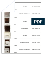 Style Number Description Dimenions