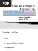 Poornima College of Engineering: Sting, String Functions