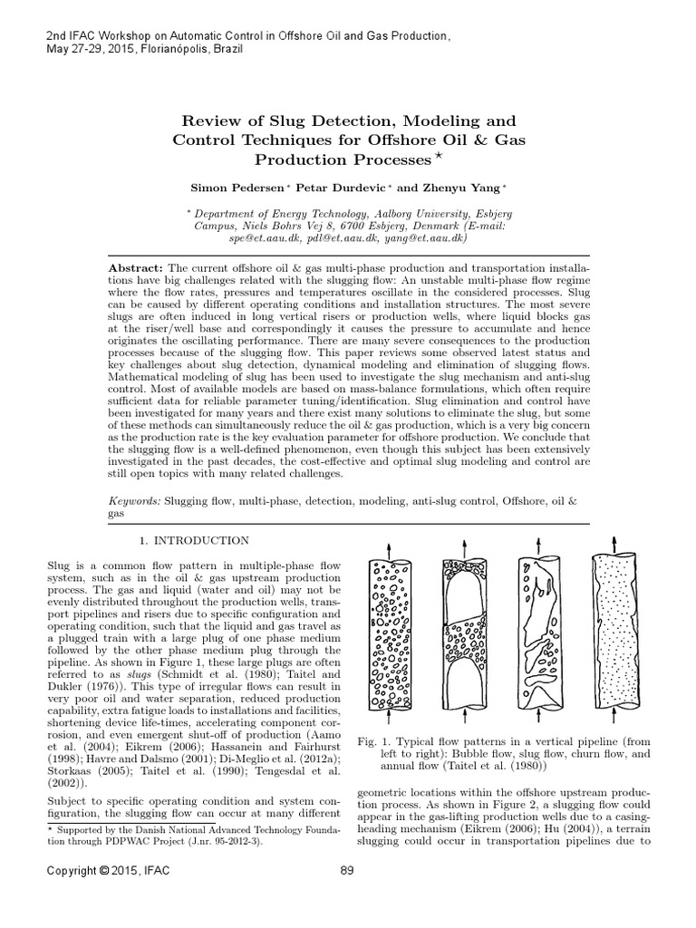 Review of Slug Detection Modeling and Co PDF | PDF | Control Theory | Gases