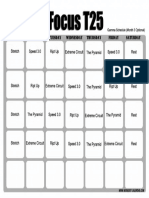 T25 Workout Calendar Month 3 PDF