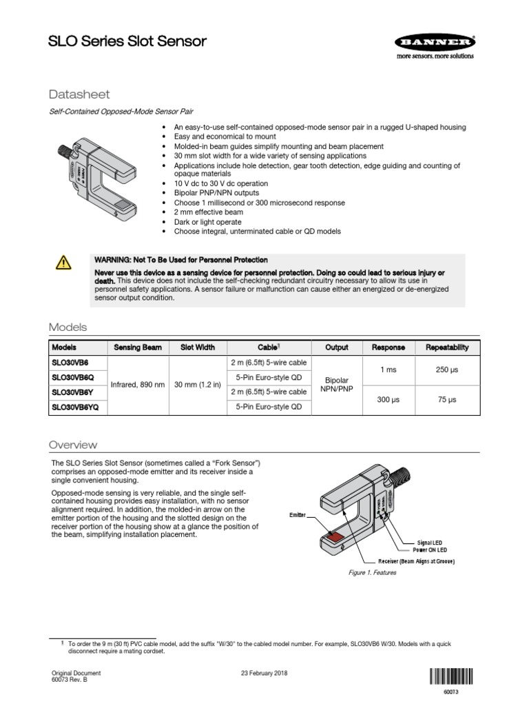 SLO Series Slot Sensor: Datasheet | PDF | Bipolar Junction Transistor ...