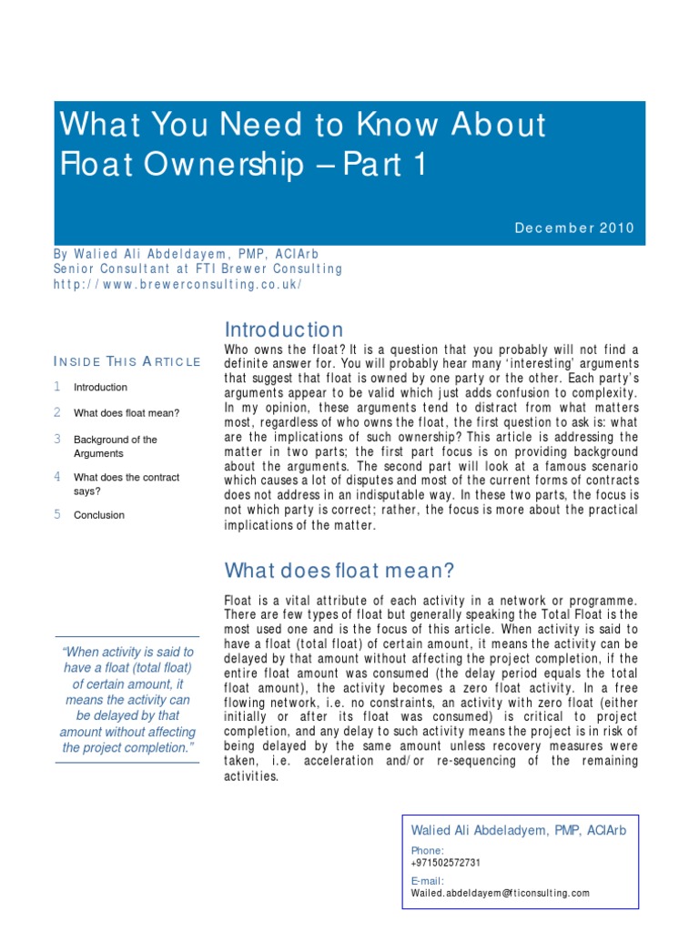 Float Ownership Part1 PDF