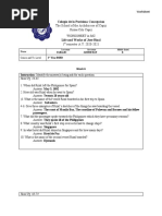 The School of The Archdiocese of Capiz Roxas City Capiz Worksheet in MC 1 Semester A.Y. 2020-2021