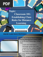 Topic: Classroom 101: Establishing Class Rules For Distance Learning