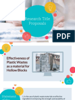 Research Title Proposals