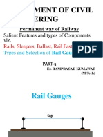 Department of Civil Engineering: Permanent Way of Railway