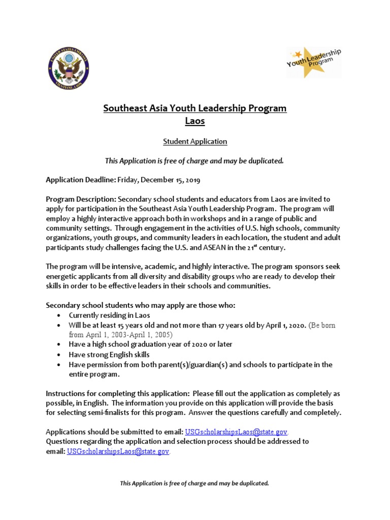 Laos Youth Leadership Program | PDF | Leadership | Teachers