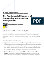 The Fundamental Elements of Forecasting in Operations Management - Dummies PDF