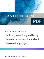 Anti Bullying: Done by Shahad 8 A G