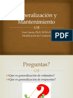 Generalización y Mantenimiento