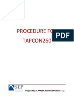 Procedure For TAPCON260: Prepared By: A.Rafeek, Testing Engineer